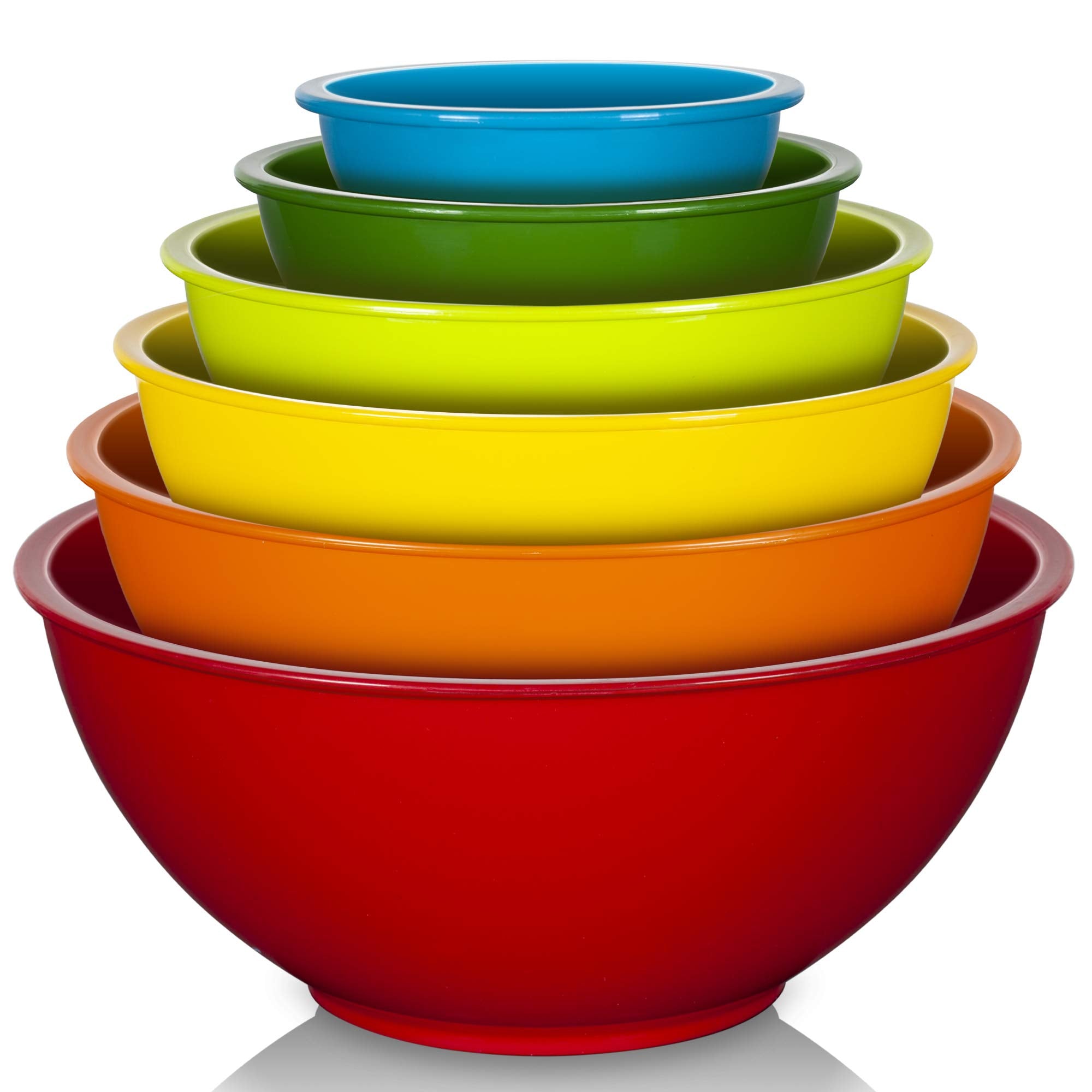 YIHONG, tazones de mezcla coloridos, apilables para ahorrar espacio.