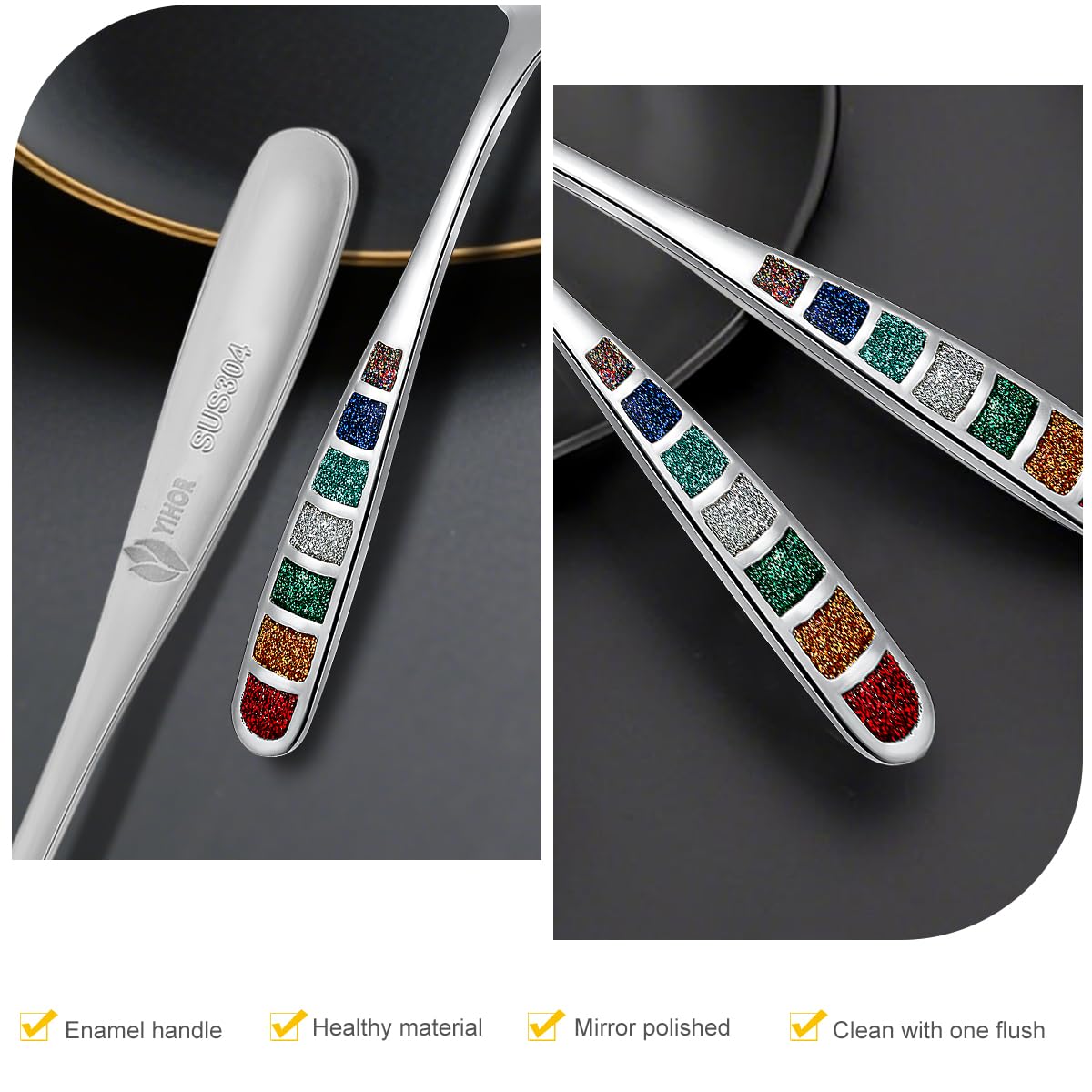 Mango ergonómico YIHOR en esmalte para mayor agarre.