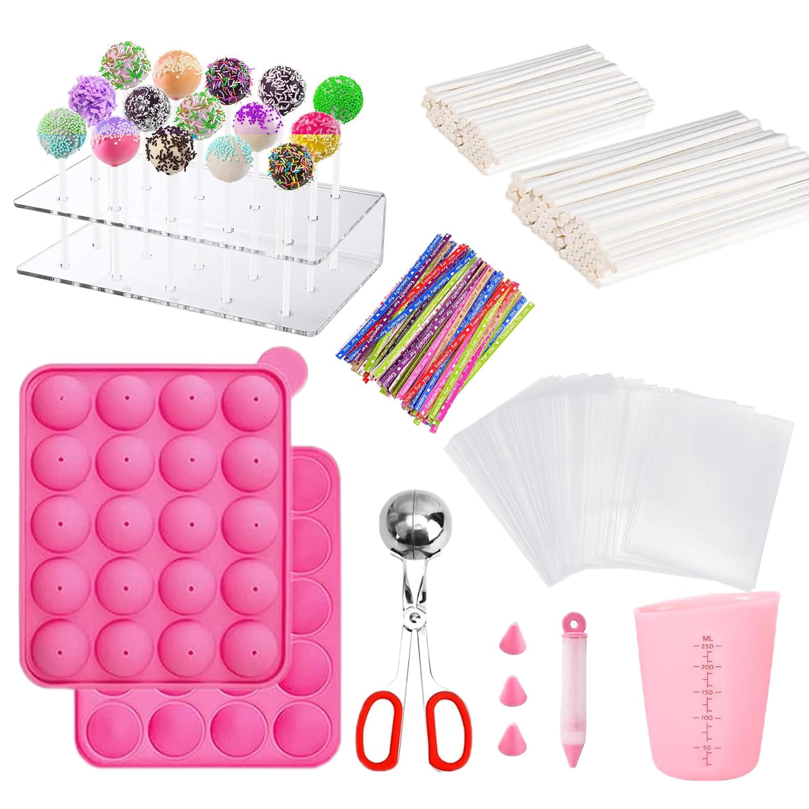 Conjunto Yiicuzp Cake Pop Kit para crear paletas en casa.