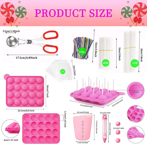 Moldes de silicona Yiicuzp con 20 cavidades para cake pops.