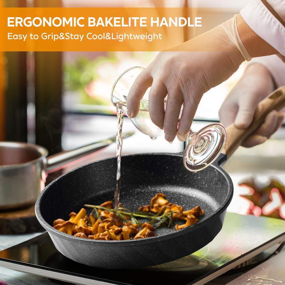Mango Bakelite ergonómico de YIIFEEO para cocción cómoda.