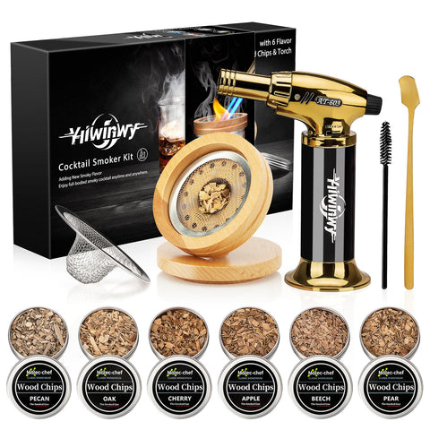 Kit de humo Yiiwinwy para cócteles con antorcha, ideal para ahumar en casa.
