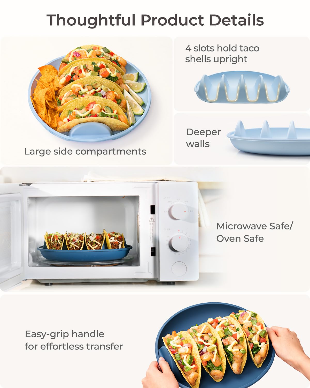 Ideal para noches de tacos en familia con YIIYOUNG, añade orden y estilo.