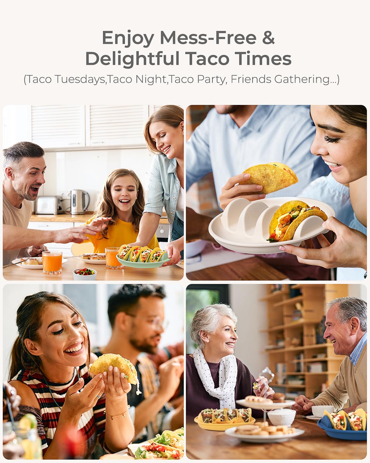 Regalo práctico para cocinas, portatacos YIIYOUNG para familia