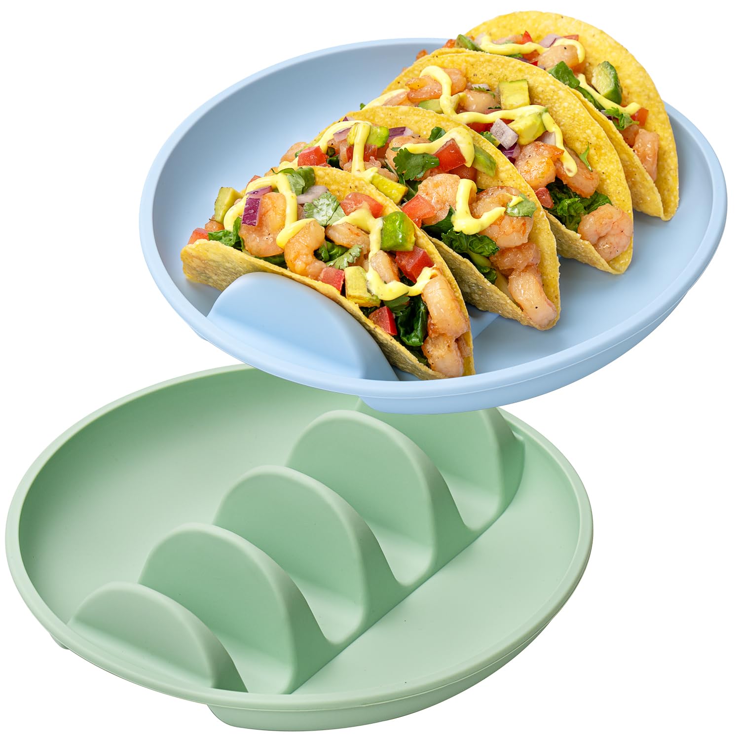 Portatacos de silicona YIIYOUNG con 4 ranuras para tacos, apoyo estable