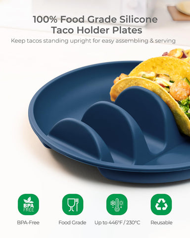 Soportes para tacos con divisores, aptos para tacos suaves y duros, de YIIYOUNG.