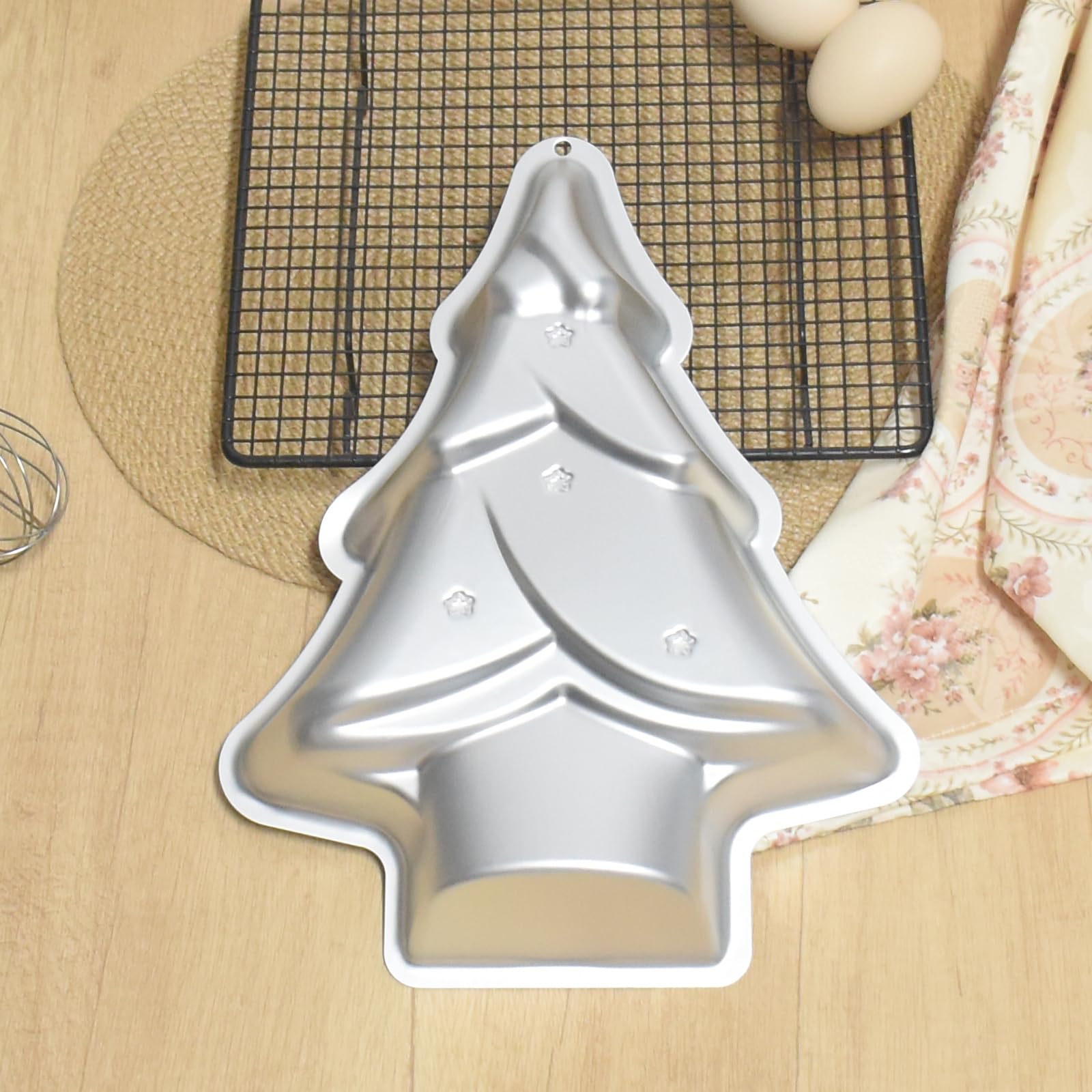 Yikinip molde de aluminio de alta conductividad, cocina uniforme del árbol navideño.