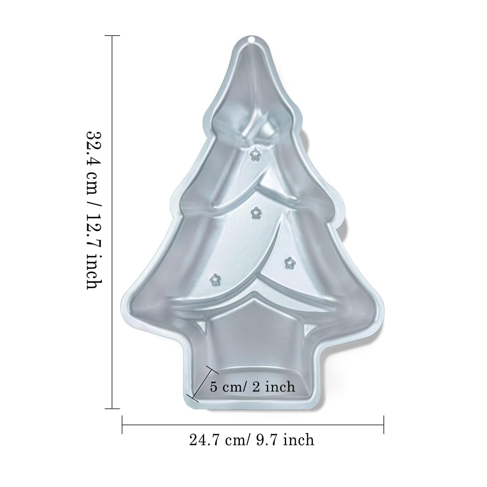 Yikinip molde antiadherente para árbol navideño, desmolde suave sin romper la pieza.