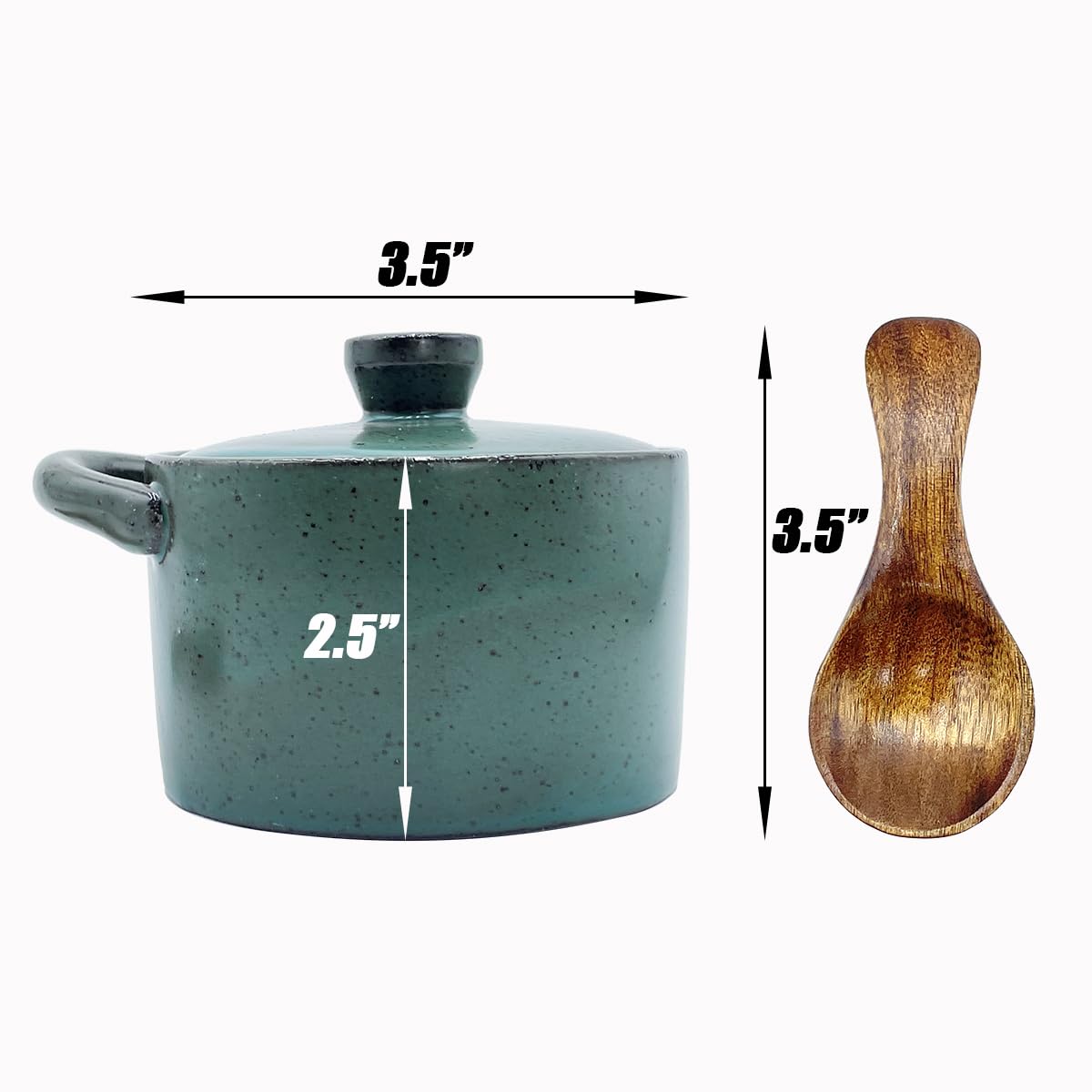 YILUSHENGHUA cuchara de madera incluida para medir sal con precisión.