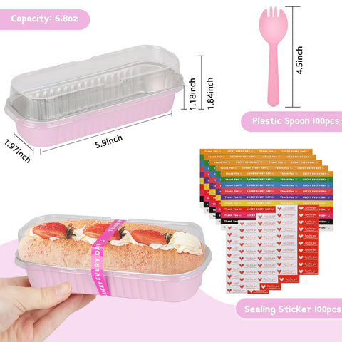 Moldes mini Yimerlen para horno con tapa de 0,8 pulgadas para almacenamiento seguro.
