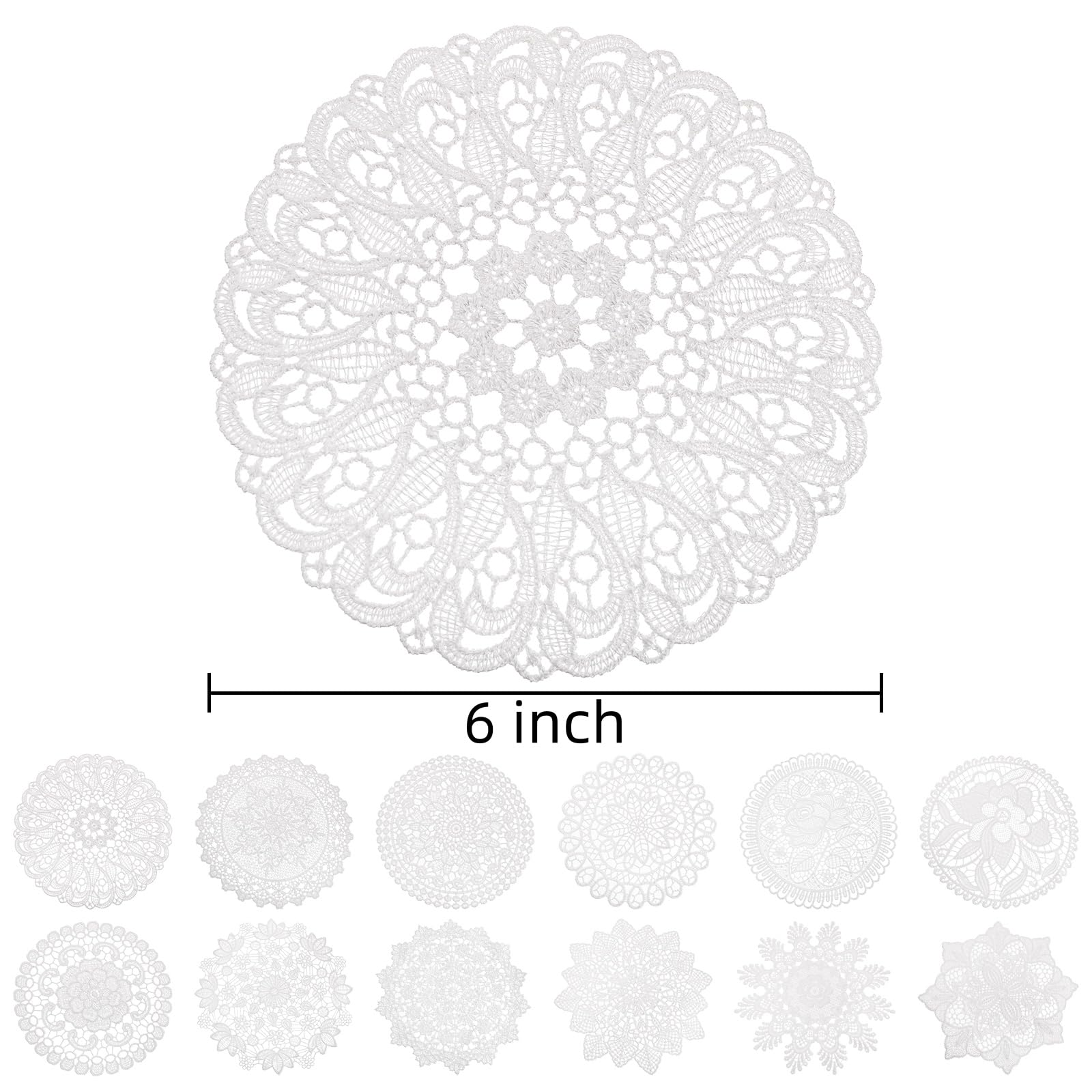 Encaje crochet YIMITEE con patrones retro para decoración vintage