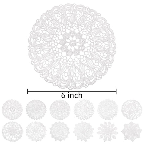 Encaje crochet YIMITEE con patrones retro para decoración vintage