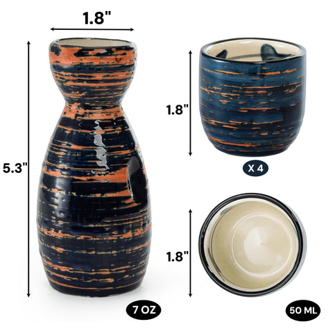 Tazas de sake cerámicas de 50 ml para compartir