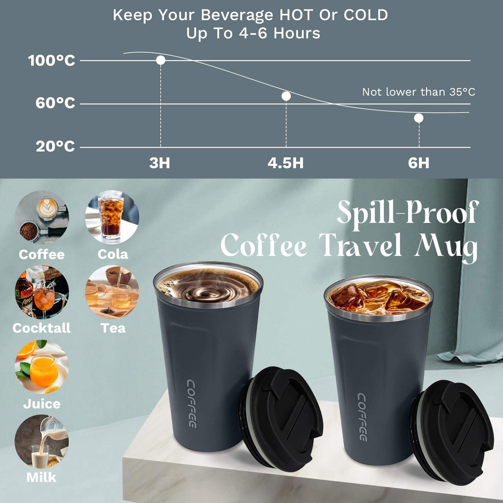 Interior de acero inoxidable 304 de YINBAOGE para bebidas seguras