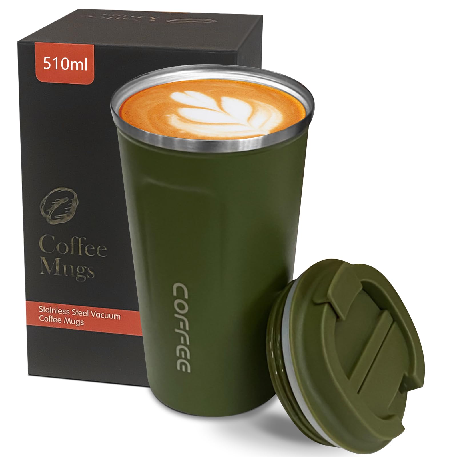Taza termo de YINBAOGE para viaje con doble pared mantiene bebidas a temperatura óptima.