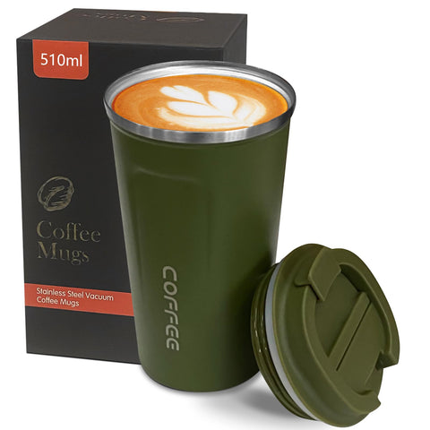 Taza termo de YINBAOGE para viaje con doble pared mantiene bebidas a temperatura óptima.