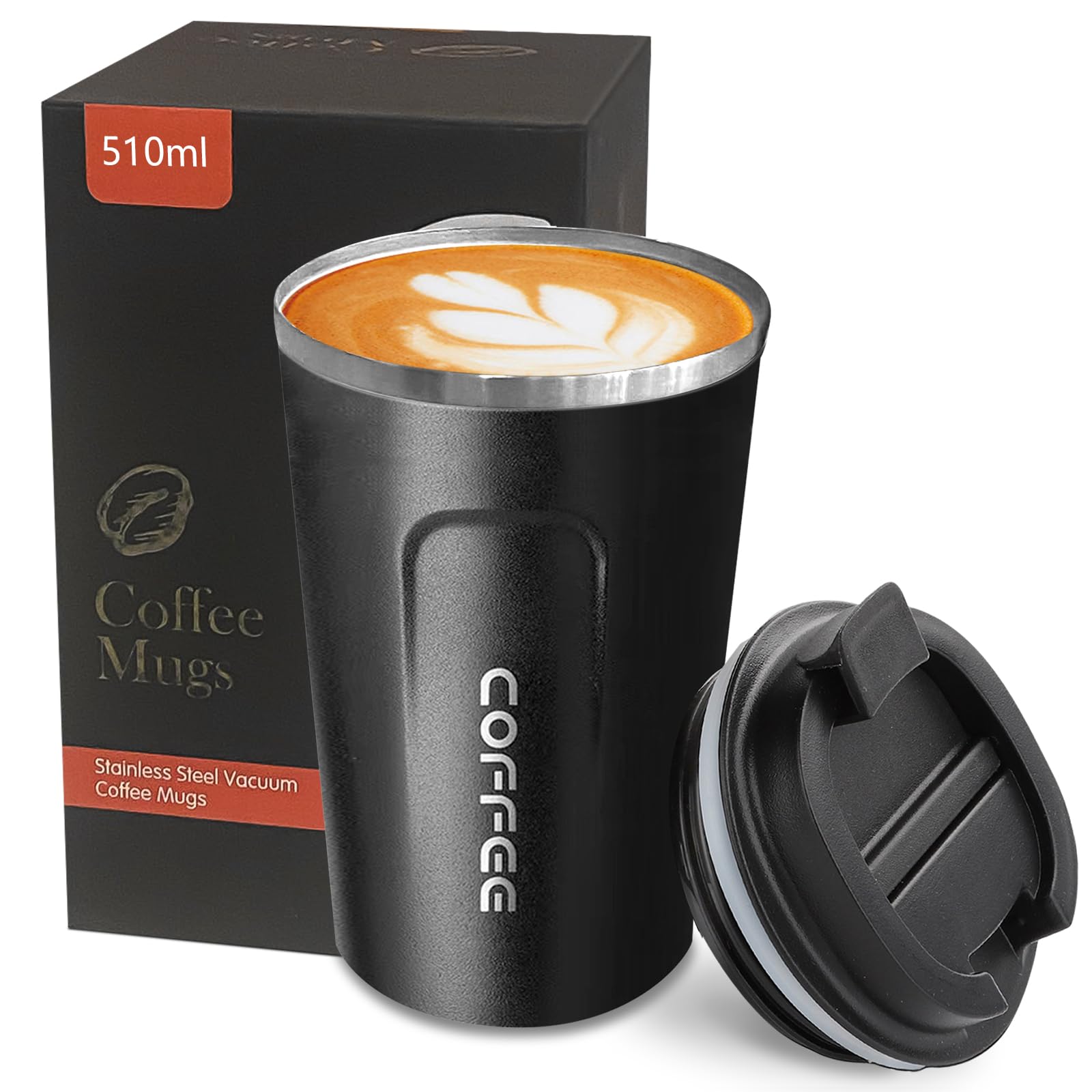 YINBAOGE taza de viaje con aislamiento que mantiene bebidas a temperatura óptima.