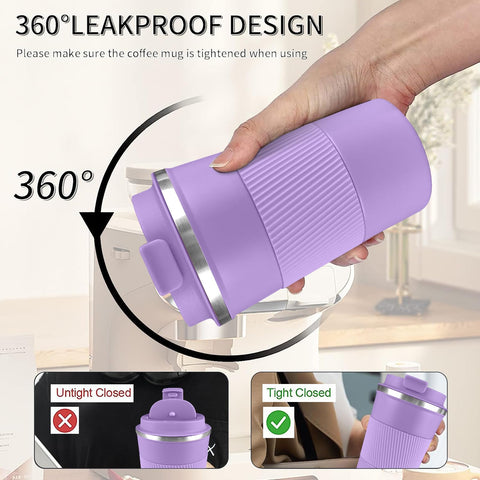Taza YINBAOGE morada, ideal para camping y viajes