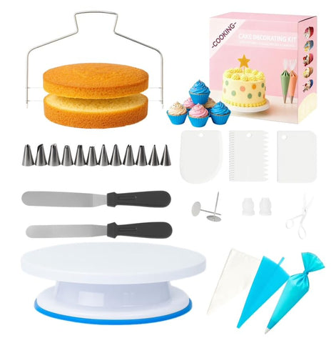 Yindess bandeja giratoria antideslizante para decorar tartas con giro suave