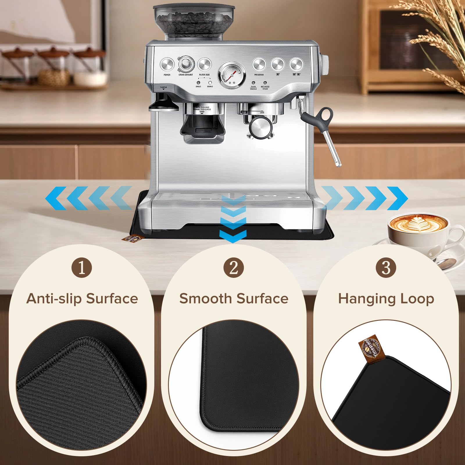 Alfombrilla YinEpand protege superficies con base antideslizante para Breville 870XL