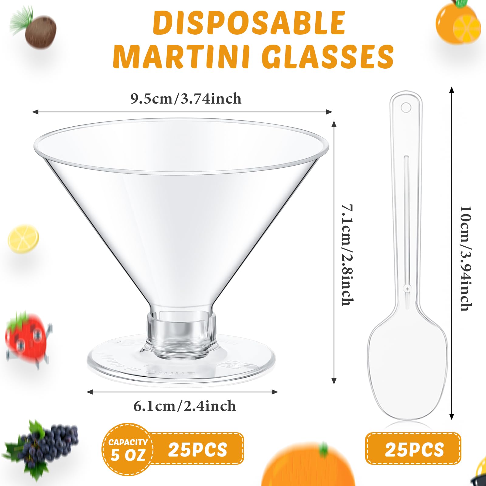 Cucharas mini postres Yinkin de 10 cm para servir dulces con estilo