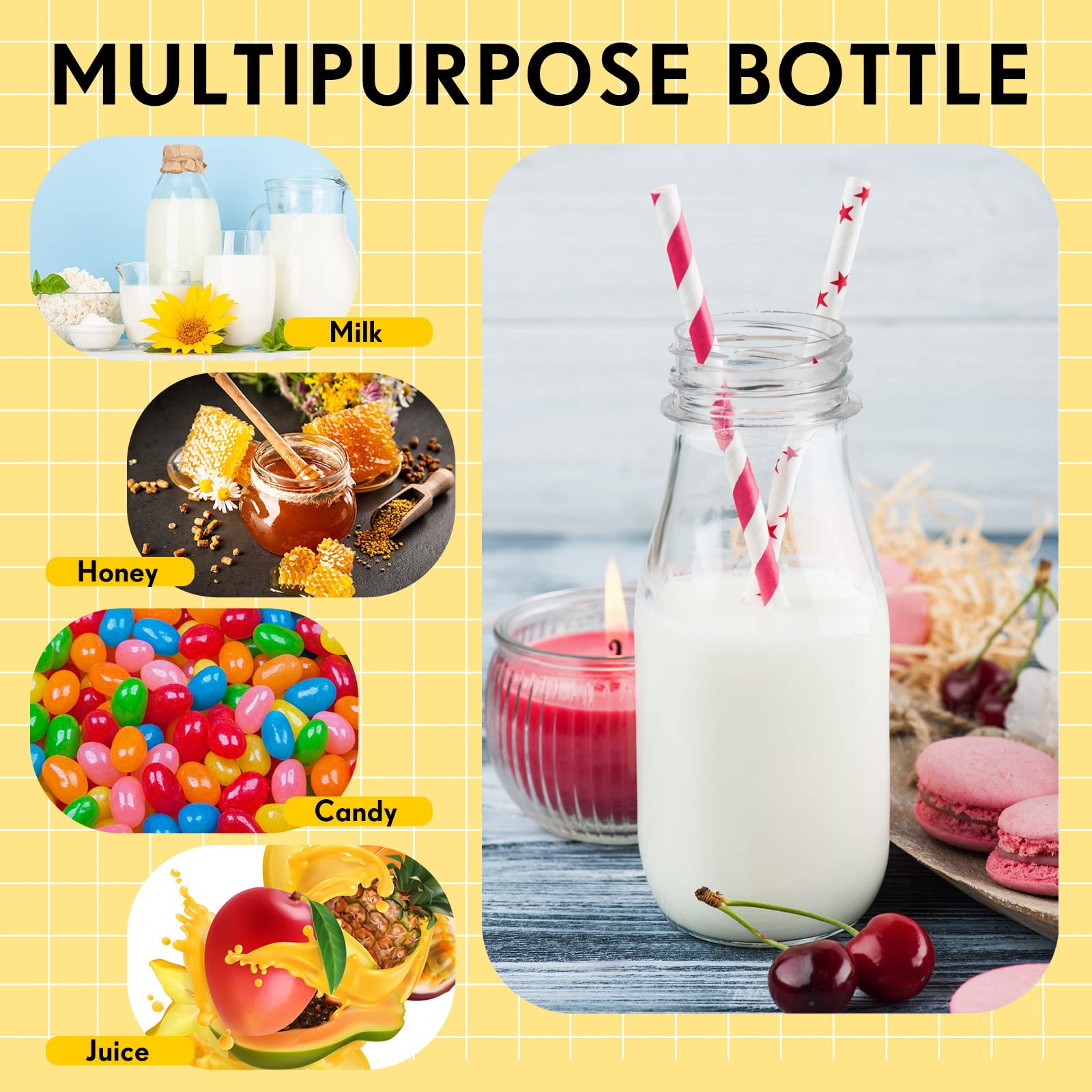 Uso diario de botellas Yinkin para leche, jugos y batidos.