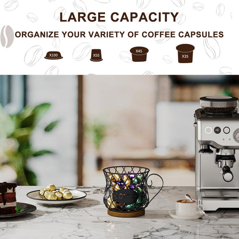 YINMIT capacidad para 35 cápsulas de café para acceso rápido.