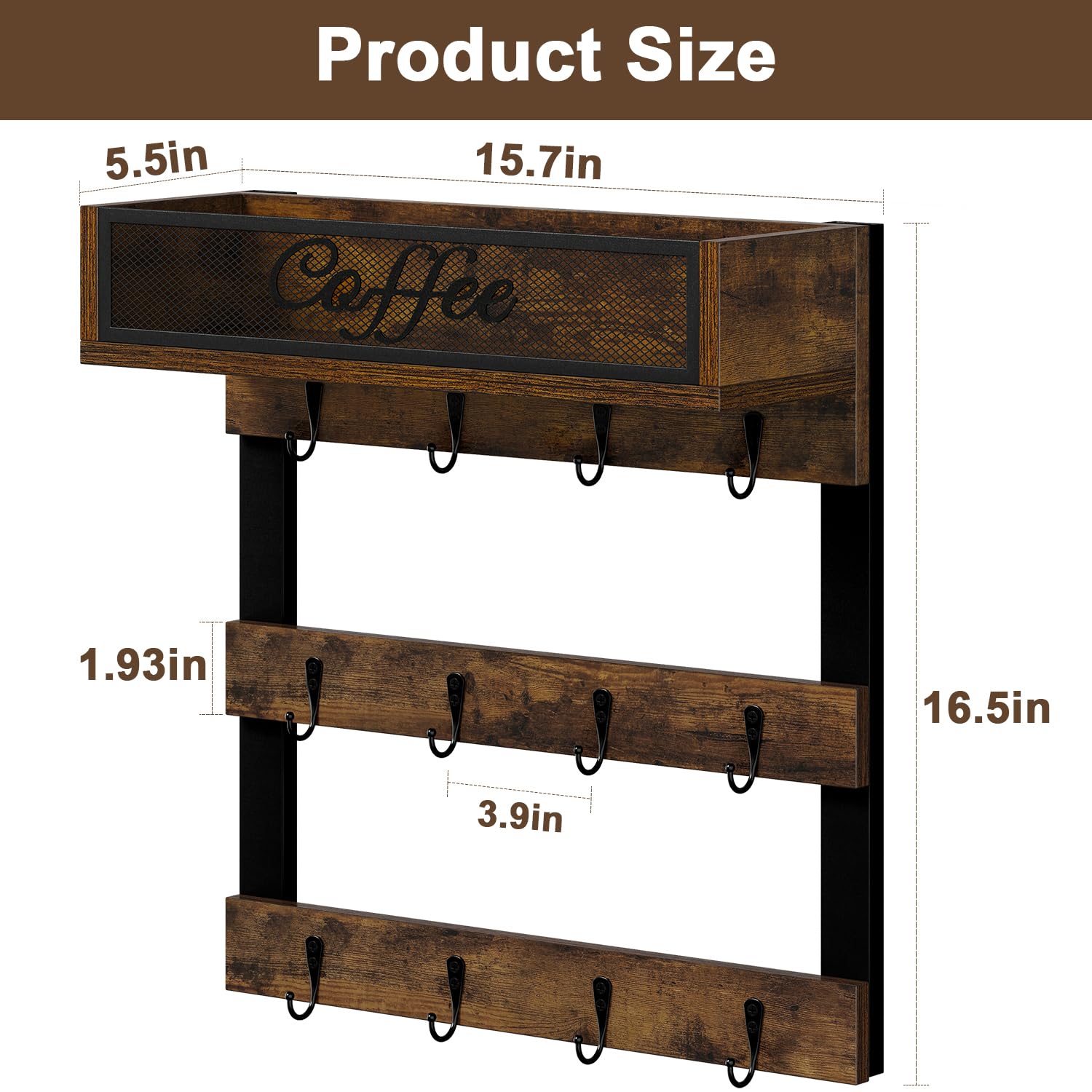YINMIT diseño rustico-industrial para rincón de café en casa