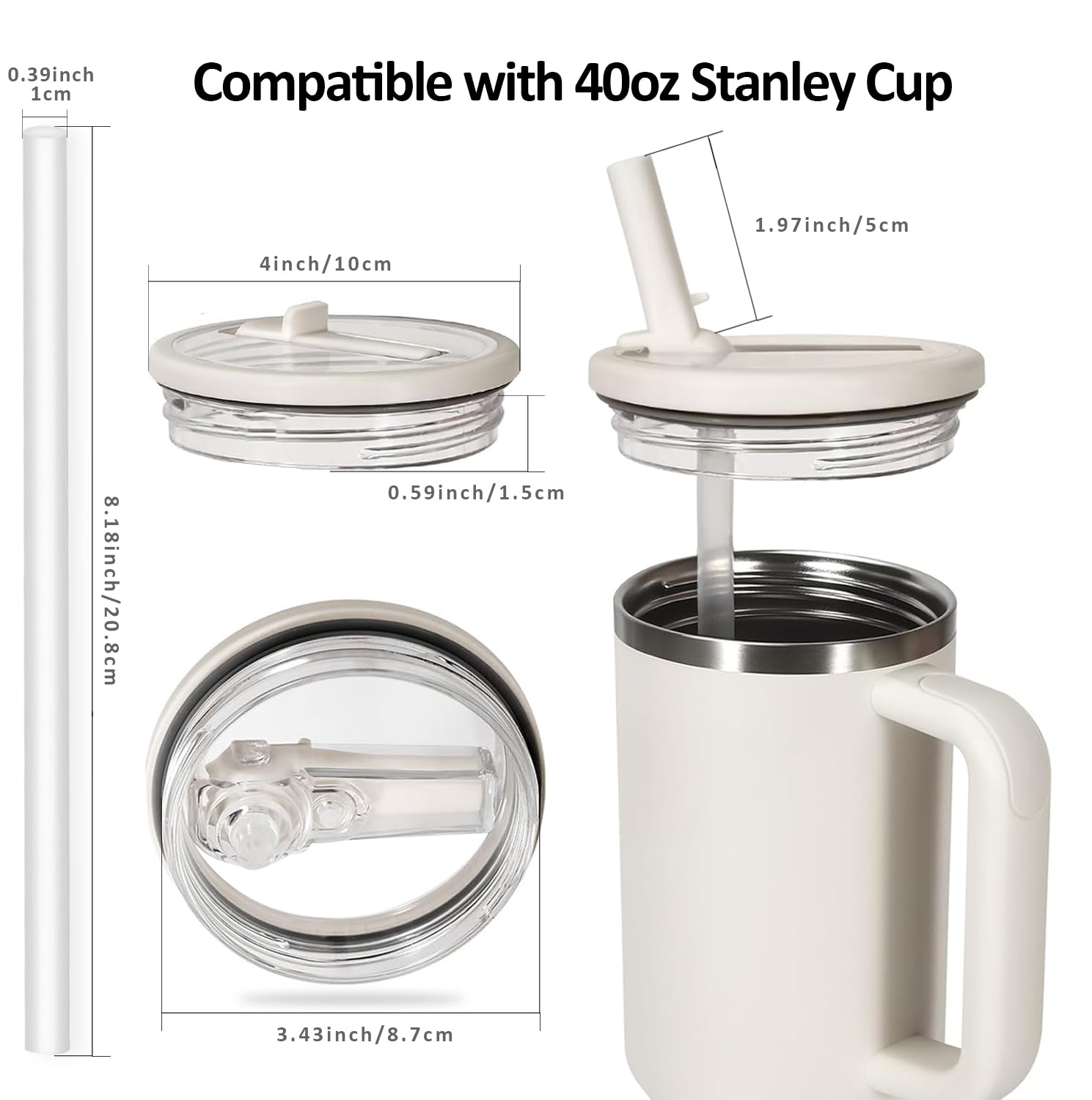 Ajuste seguro en la Stanley Cup de 40 oz para hidratación constante.