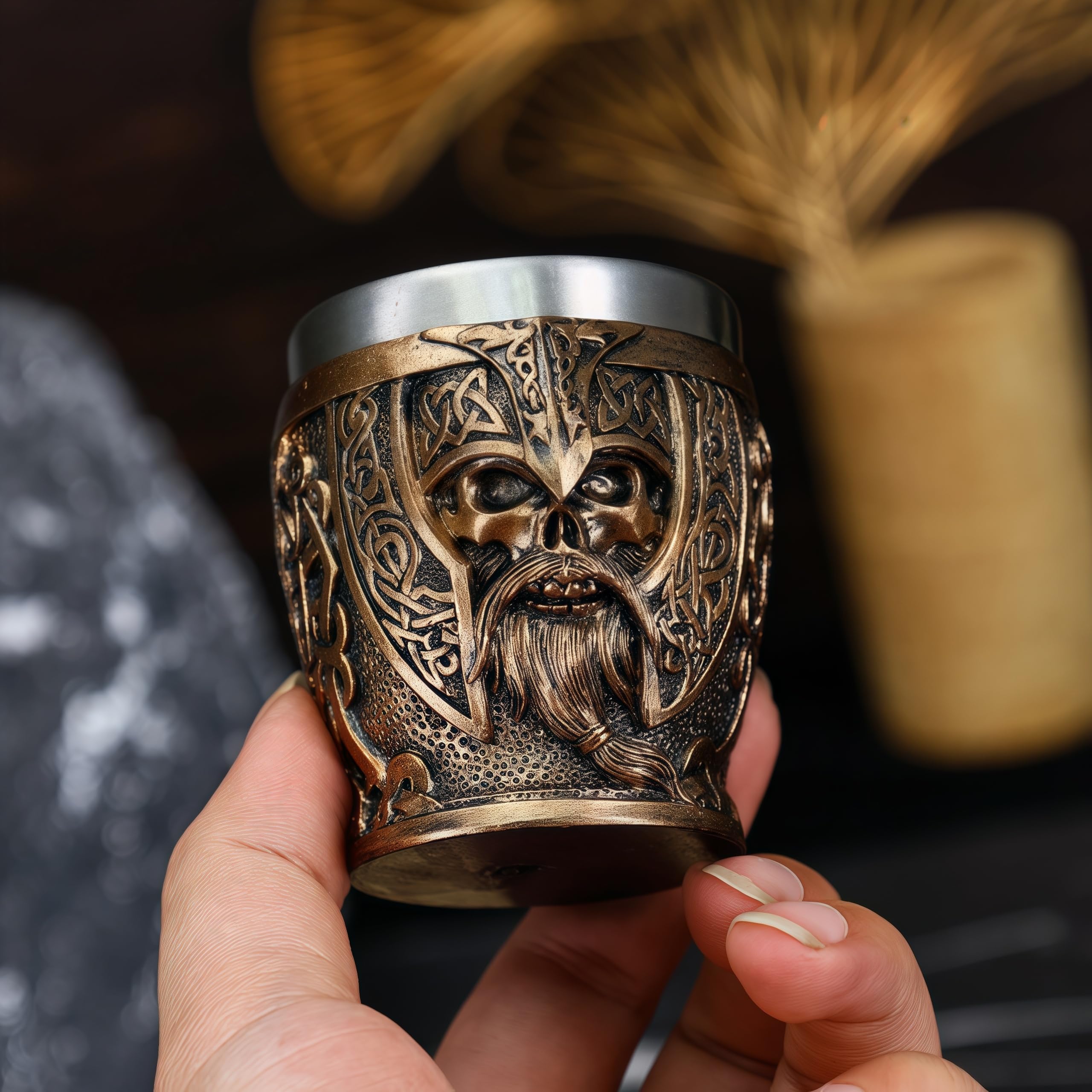 Exteriores de resina con borde grueso en vaso de YIXINLOMYY
