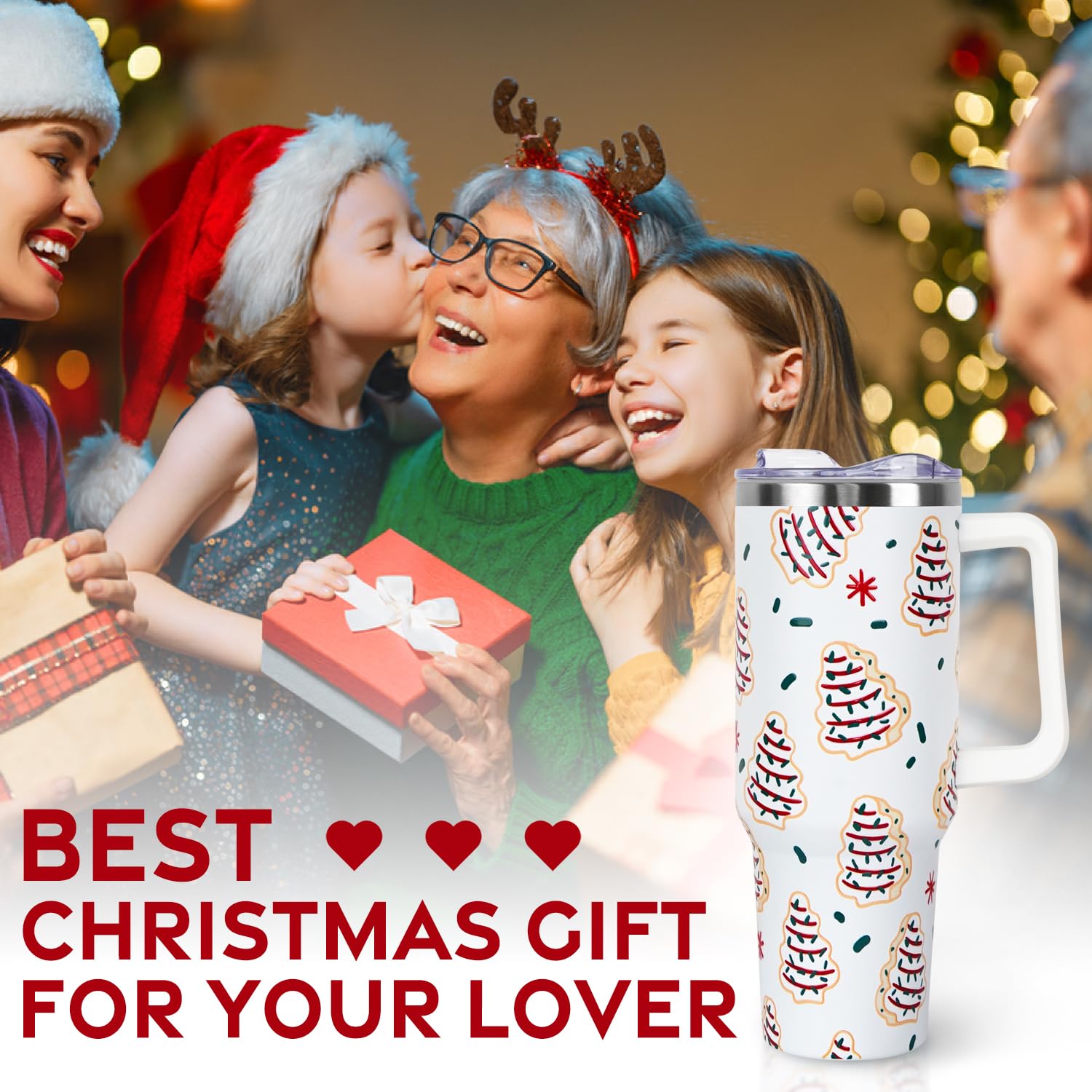 Yiyhuxf regalo navideño 40onzas para mujeres y hombres.