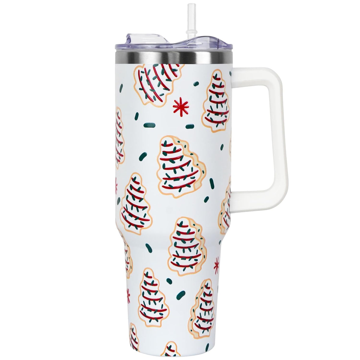 Yiyhuxf vaso 40onzas con asa y tapa pajilla, ideal para llevar bebidas frías.