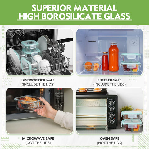 Recipiente Yiyiring apto para microondas y lavavajillas, práctico y seguro