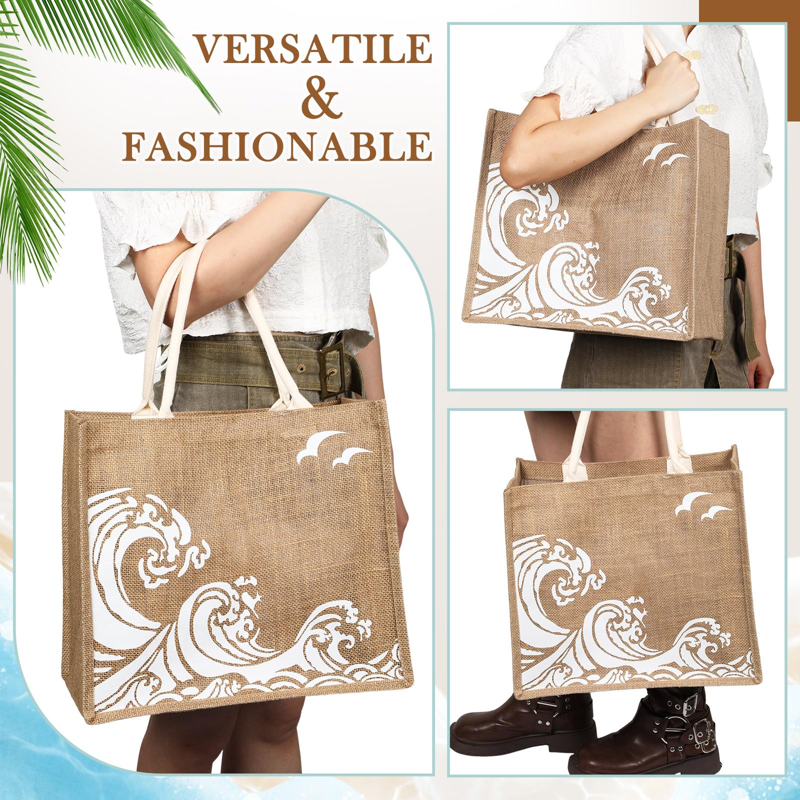 Bolso de viaje Yiyiring con estampado playa, cómodo para transportar