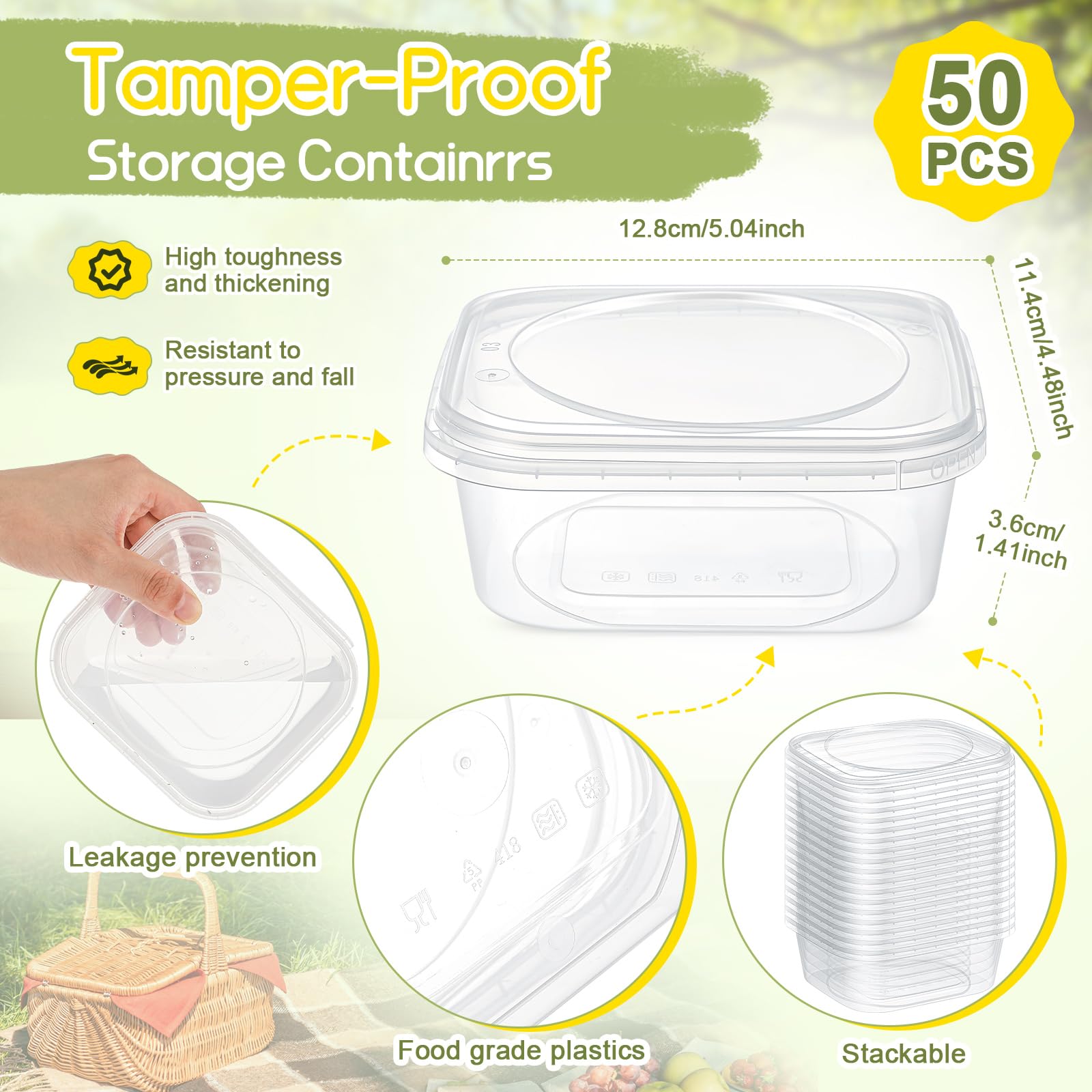 Yiyiring contenedor de 8oz para refrigeración y almacenamiento