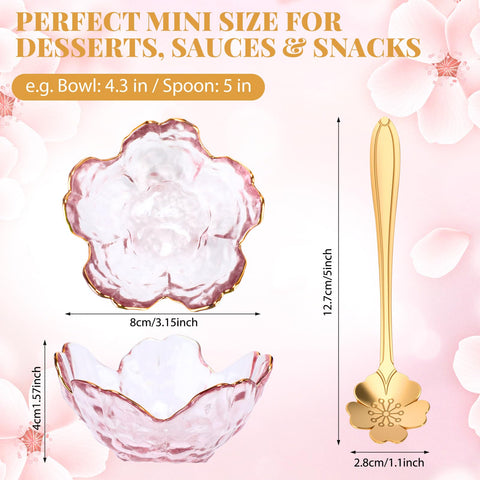 Cucharas doradas en forma de flor Yiyiring para condimentos con estilo.