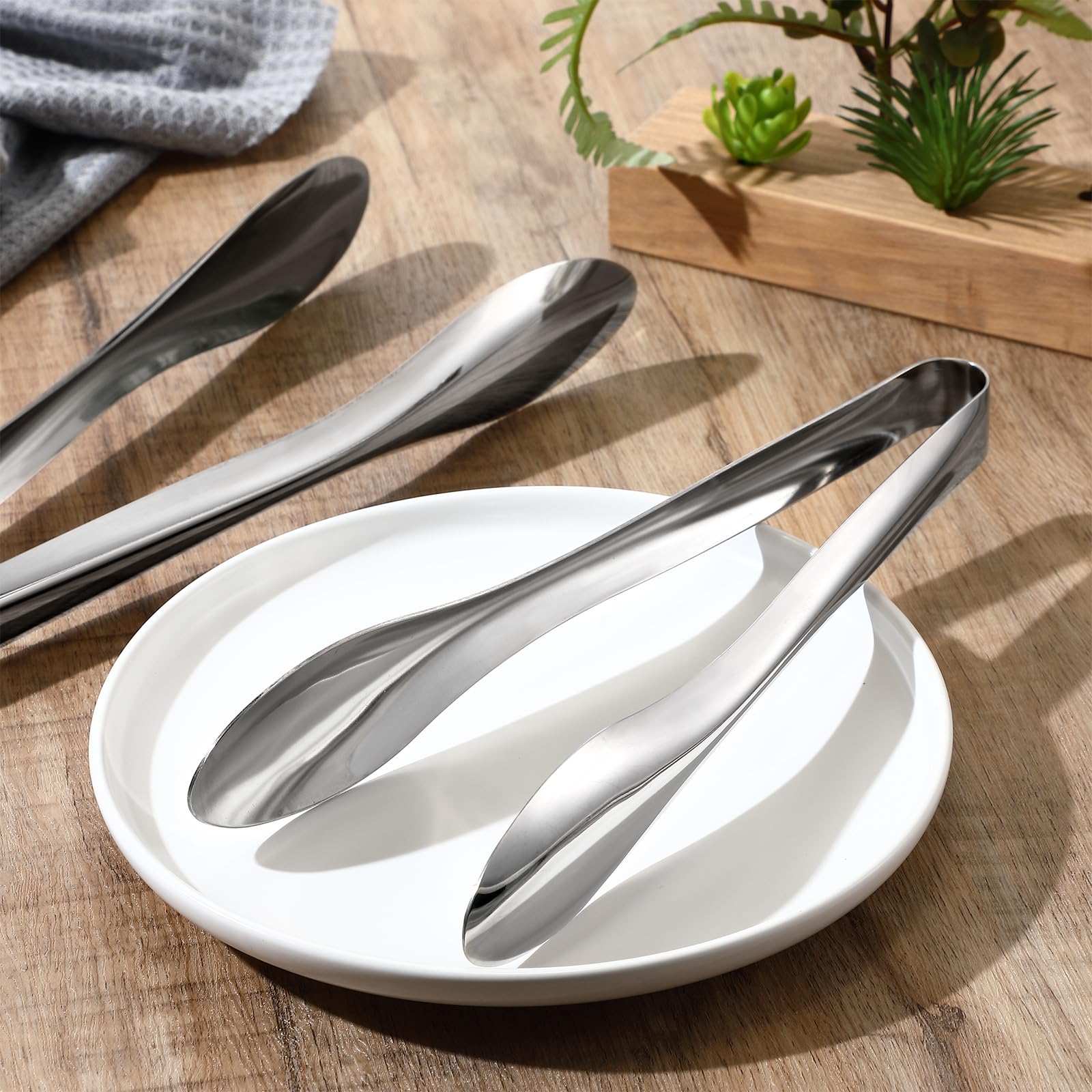 Uso para ensaladas y aperitivos con pinzas Yiyiring, estilo elegante