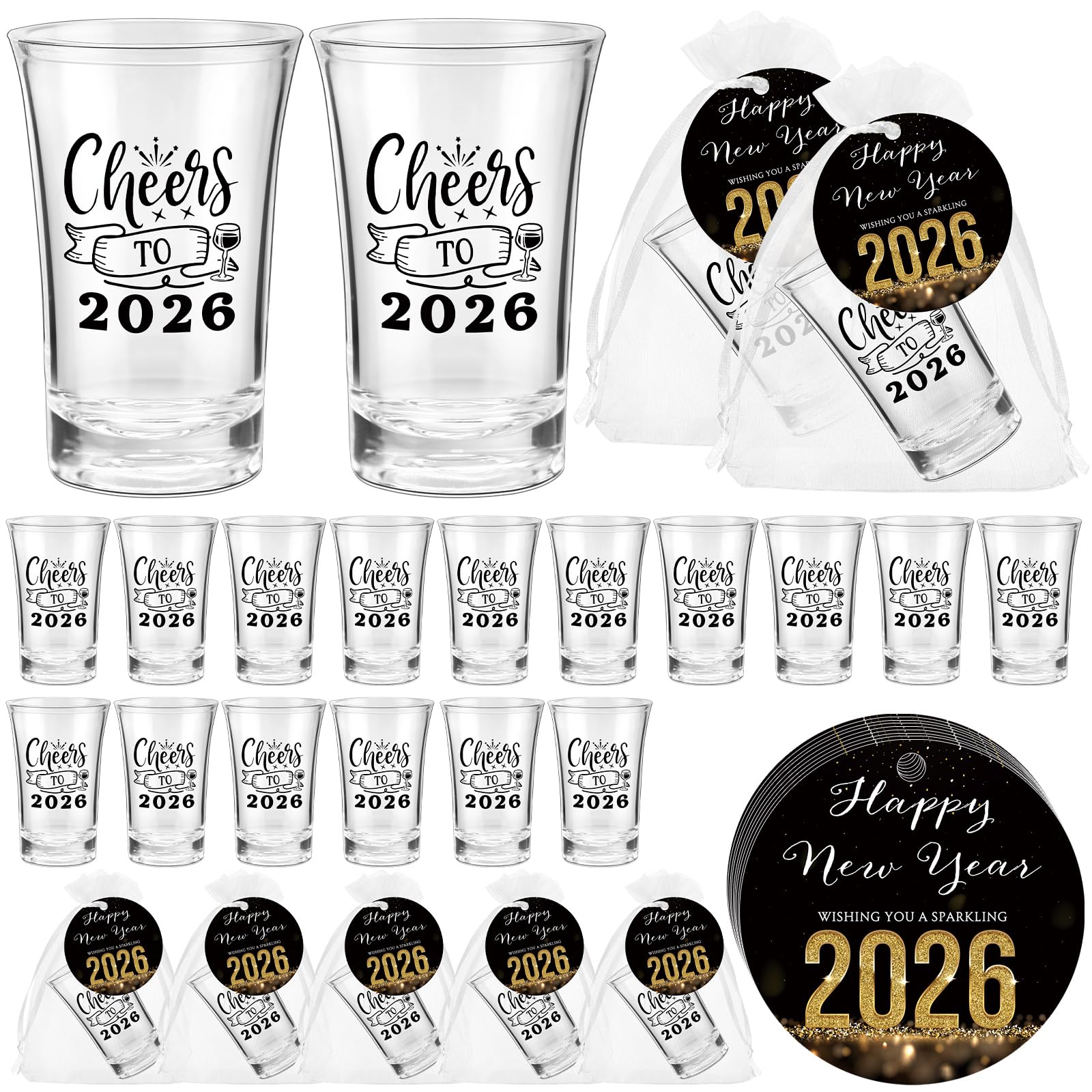 Vasos de chupito acrílicos transparentes de Yiyiring para brindar en 2026.