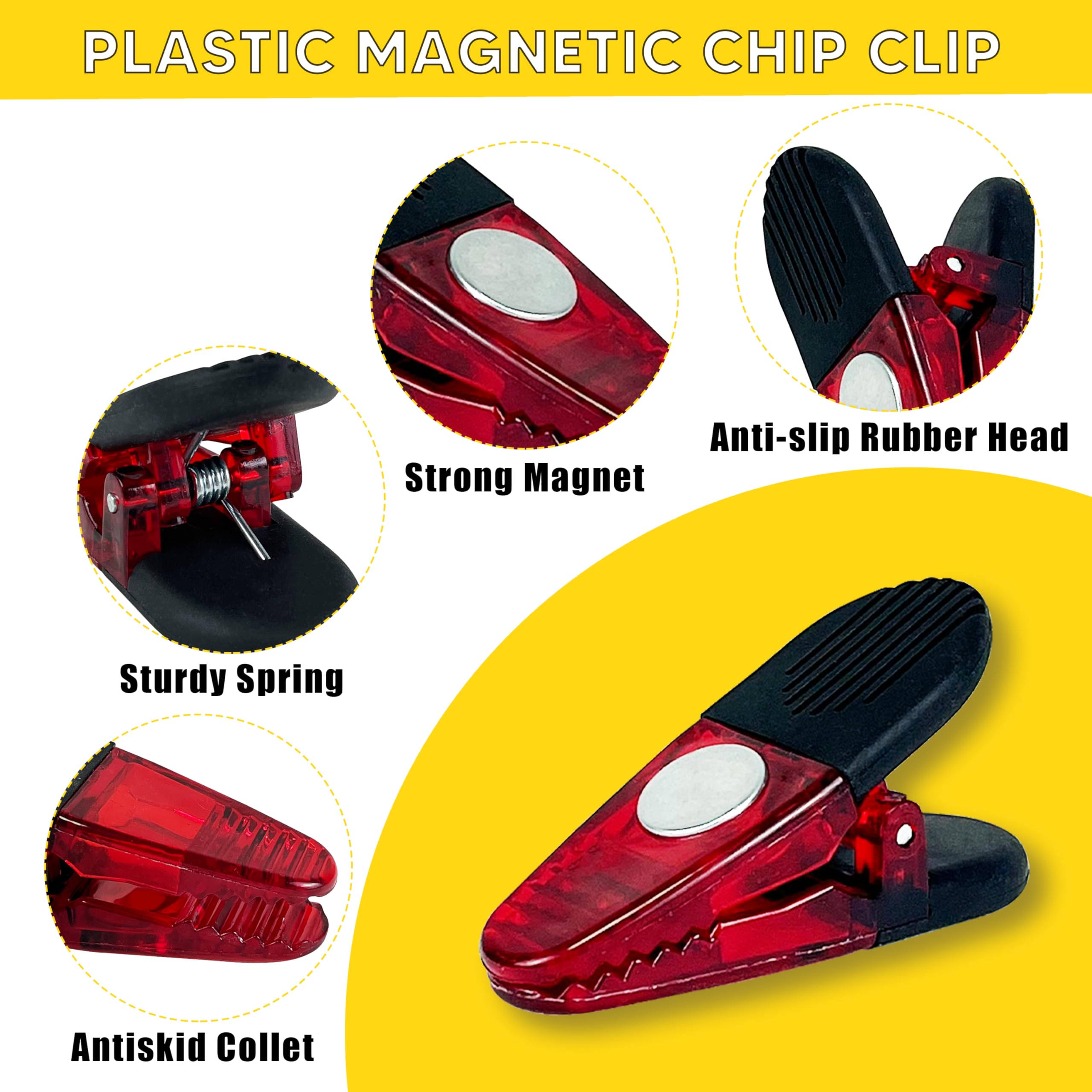 YIYITOOLS clip magnético para bolsas de snacks con cierre hermético.