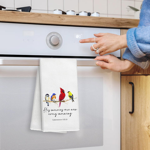 Yjeslw toalla mano con verso bíblico, perfecto para la cocina diaria.