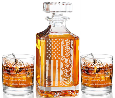 YJGS decantador de whisky con grabado Nosotros, el Pueblo para regalos elegantes