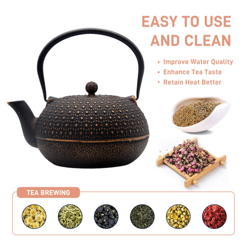 Tetera YJX con infusor de acero inoxidable para infusiones de hoja suelta