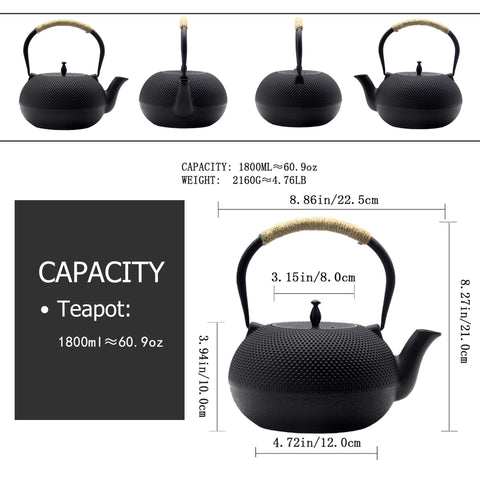 Tetera YJX interior esmaltado mantiene sabor puro del té