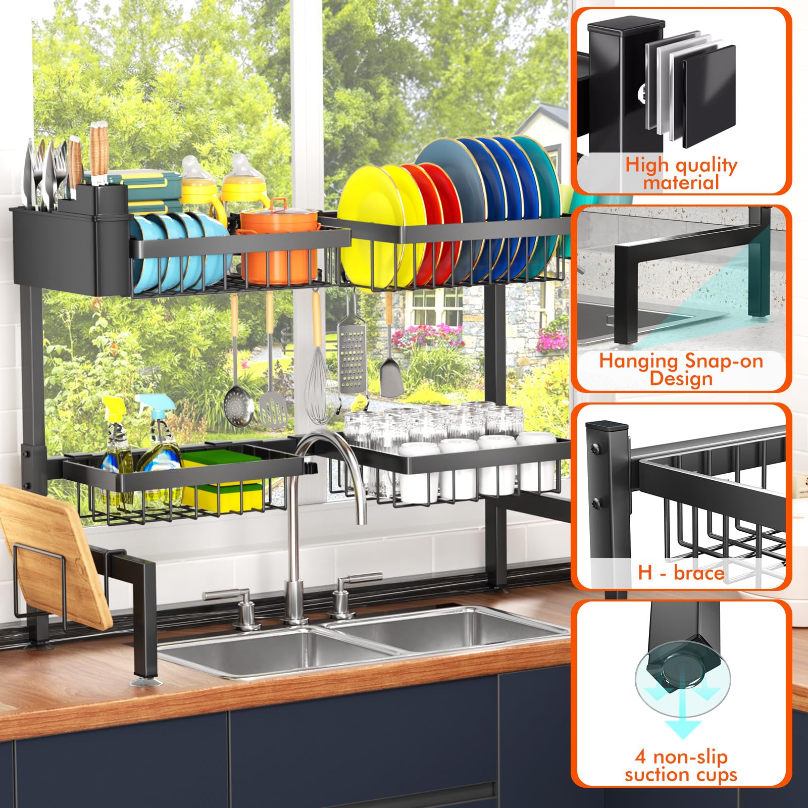 YKLSLH gran capacidad para platos y utensilios tras la comida