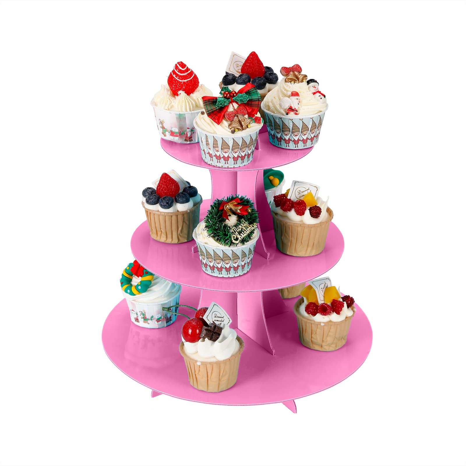 YLDW presentacion-postres-tortas-frutas: muestra postres en torre vertical