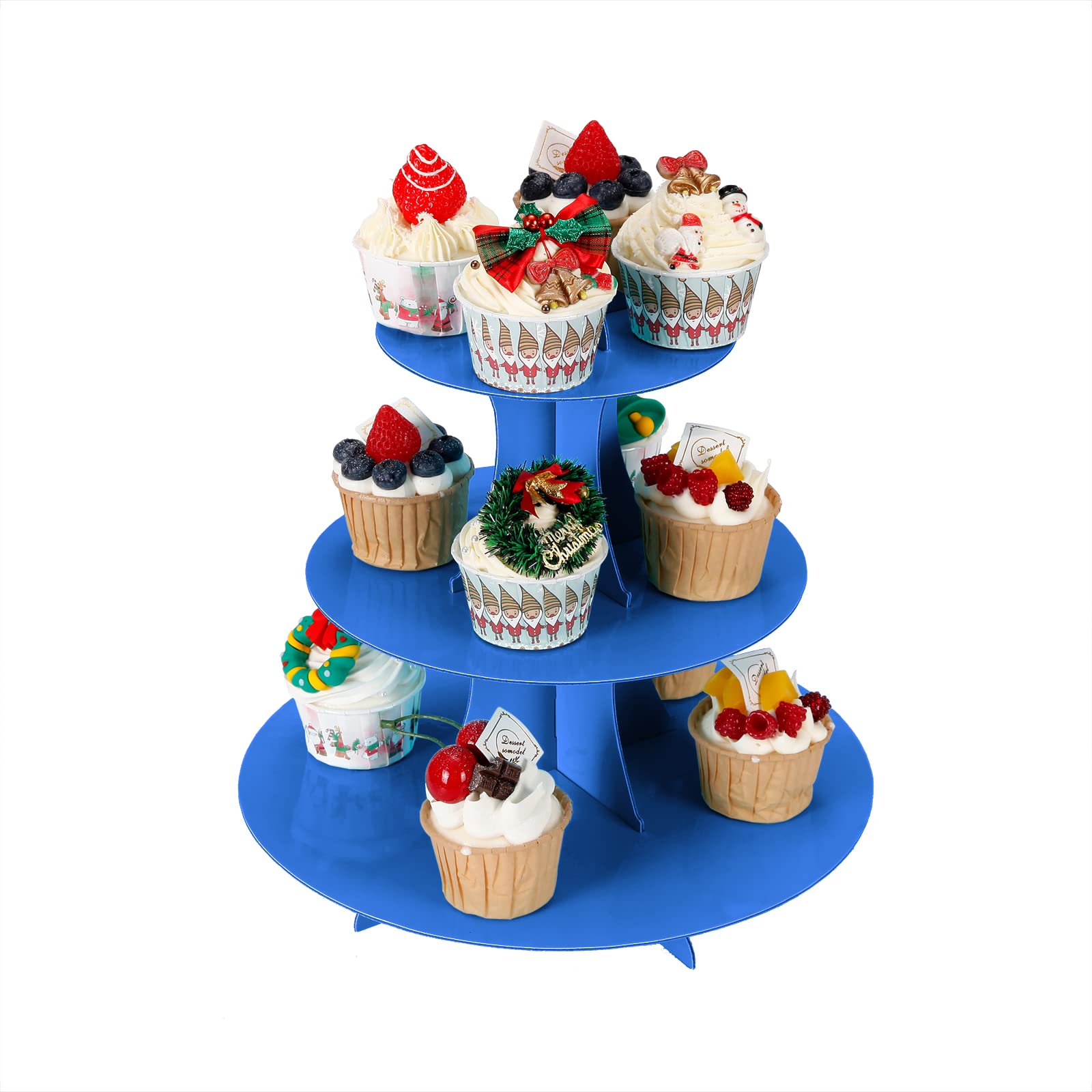 YLDW torre de cupcakes 3 pisos – capa media para tartas y bocadillos