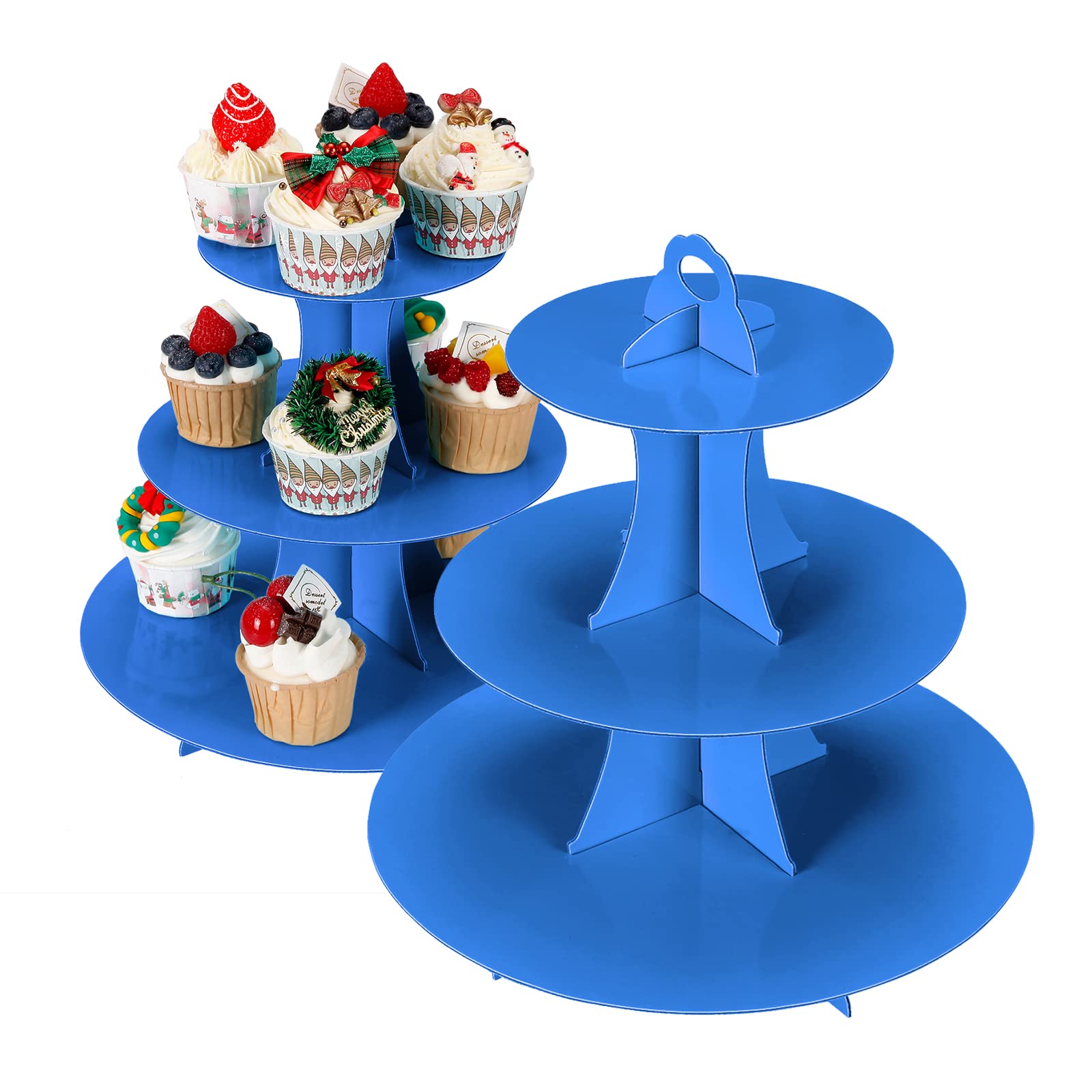 YLDW torre de cupcakes 3 pisos – capa superior para exhibir cupcakes y dulces