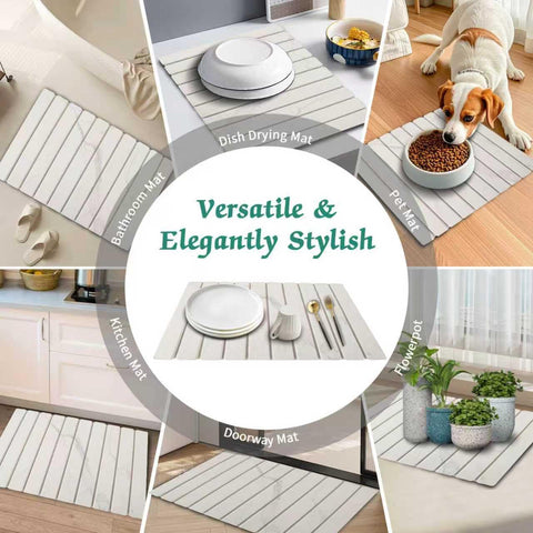 YLjindoia diatomita-tamano-24x15: tamaño amplio para vajilla y utensilios.