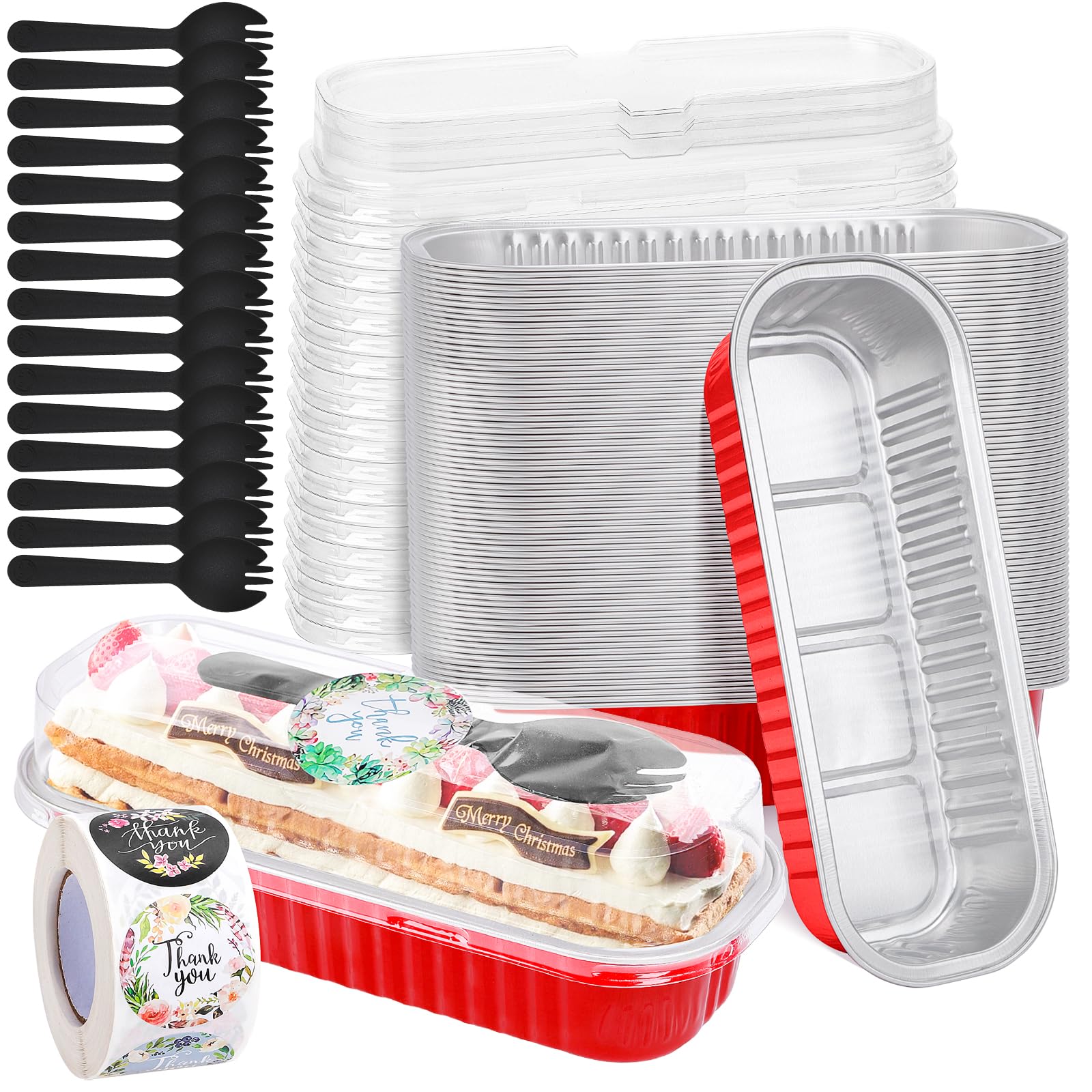 ylnurac moldes mini para bizcocho de 6.8oz con tapas.