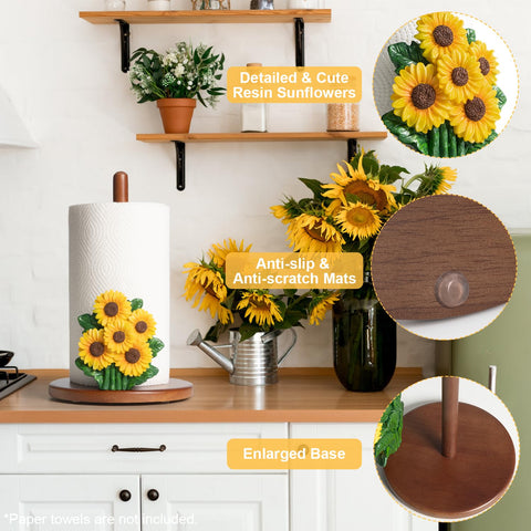 Accesorio de cocina YLOVAN girasol dorado, añade alegría funcional al mostrador